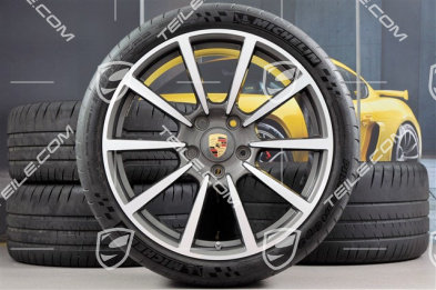 20-inch Carrera Classic II summer wheel set, 8,5J x 20 ET51 + 11J x 20 ET70 + NEW Pirelli summer tires 245/35 ZR20 + 295/30 ZR20, with TPMS