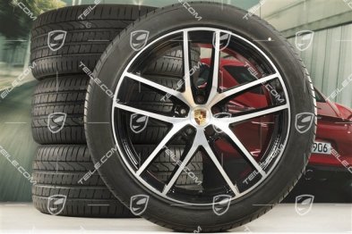 20" "Macan S" Sommerräder Satz, Felgen 9J x 20 ET26 + 10J x 20 ET19 + NEUE Pirelli Sommerreifen 265/45 R20 + 295/40 R20,  mit RDK-Sensoren