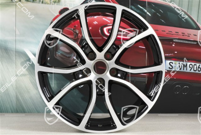 21" Felga Cayenne Exclusive Design, 11J x 21 ET49, czarny perłowy "Jet Black" metalik