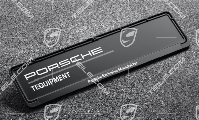 Uchwyt/mocowanie tablicy rejestracyjnej, napis "Porsche Exclusive Manufaktur" Uchwyt/mocowanie tablicy rejestracyjnej, napis "Porsche Exclusive Manufaktur"