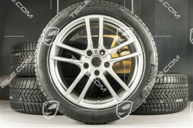20" koła zimowe Cayenne Sport, komplet, felgi 9J x 20 ET50 + 10,5J x 20 ET64 + opony zimowe Pirelli 275/45 R20 + 305/40 R20, z czujnikami ciśnienia