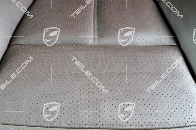 Fotele brązowa skóra, herb Porsche, regulowane elektrycznie, komplet (L+R)