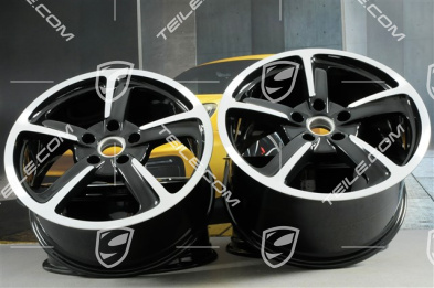 20" Komplet felg Sport Techno, 9J x 20 ET51 + 11,5J x 20 ET68, czarny wysoki połysk