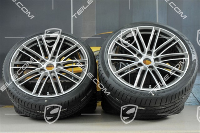 20" koła letnie, komplet 911 Turbo IV, felgi 11,5J x 20 ET56 + 9J x 20 ET51 + opony letnie Pirelli 305/30 ZR20 + 245/35 ZR20, Titan