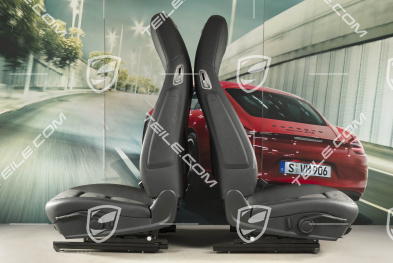 Seats, manual/electric adjustable, heating, Leatherette/Alcantara, black, L+R