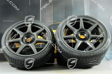 20" 911 Turbo Carbon Sommerräder Satz, Felgen 9J x 20 ET51 + 11,5J x 20 ET56 + Sommerreifen 245/35 R20 + 305/30 R20, mit RDK-Sensoren