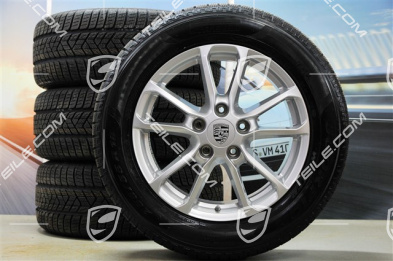 18-inch winter wheels set "Cayenne" facelift 2014->, alloy rims 8J x 18 ET53 + Pirelli winter tyres 255/55 R18, with TPM