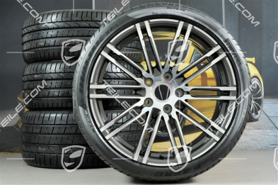 20" Sommerräder Satz, Turbo III, Felgen 8,5J x 20 ET57 + 10J x 20 ET50 + NEUE Pirelli PZero Sommerreifen 235/35 ZR20 + 265/35ZR20, ohne RDK-Sensoren