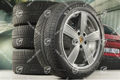 20" koła zimowe Cayenne COUPE Sport Classic, komplet, felgi 9J x 20 ET50 + 10,5J x 20 ET55 + opony zimowe Michelin 275/45 R20 + 305/40 R20, z czujnikami ciśnienia
