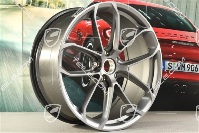 22" felgi GT, komplet, 10J x 22 ET48 + 11,5J x 22 ET52, Vesuvgrau