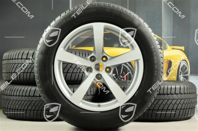 18" "Macan" Winterräder Satz, Felgen 8J x 18 ET21 + 9J x 18 ET21, Continental ContiWinterContact Winterreifen 235/60 ZR 18 + 255/55 ZR 18, mit RDK