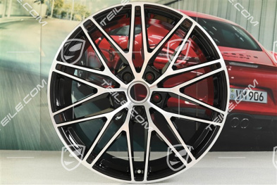 22" RS Spyder Design, Felge, Heck, 11,5J x 22 ET52, schwarz hochglanz