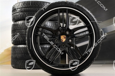 20" Komplet kół zimowych SportDesign Black Exclusive, felgi 8,5J x 20 ET51 + 11J x 20 ET52 + opony zimowe 245/35 ZR20 + 295/30 ZR20, z czujnikami ciśnienia