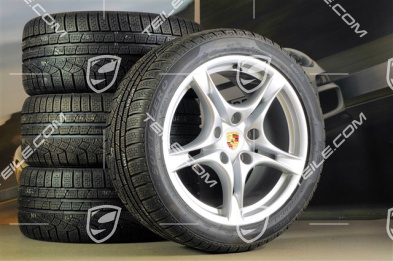 18" Cayman S II Winterräder Satz (Felgen mit Reifen), Felgen vorne 8J x 18 ET57 + hinten 9J x 18 ET43 + Reifen 235/40 ZR18 + 255/40 ZR18