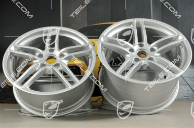19" Felgensatz Carrera, 8,5J x 19 ET54 + 11J x 19 ET48, Brilliantsilber