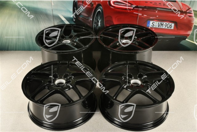 19-inch Carrera S II (Facelift) wheel set, 8J x 19 ET57 + 11J x 19 ET51, black