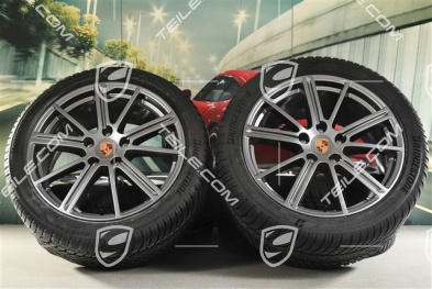 20" Panamera Turbo Koła zimowe, komplet, felgi 9,5J x 20 ET71 + 10,5J x 20 ET71 + opony zimowe Bridgestone 275/40 R20 + 315/35 R20, Adamantium
