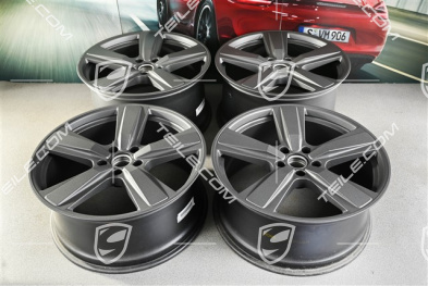 22-inch wheel rim set Cayenne Exclusive Design Sport, 10J x 22 ET48 +11,5J x 22 ET61, vesuvgrau