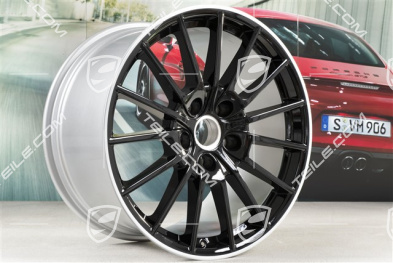 20" Panamera Sport Felgensatz, 9,5J x 20 ET 65 + 11,5 J x 20 ET 63, Felgenstern in schwarz