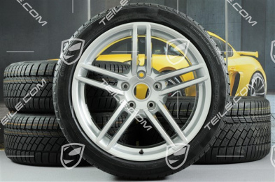 19" winter wheel set Carrera, wheels 8,5J x 19 ET54 + 11J x 19 ET48 + Continental winter tyres 235/40 R19 + 295/35 R19, without TPMS.