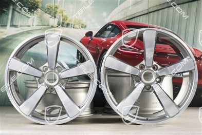 20+21" Komplet felg Carrera Exclusive, felgi: przednie 8,5J x 20 ET53 + tylne 11,5J x 21 ET67, platynowy srebrny