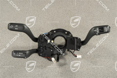 Steering column switch with cruise control and headlight cleaning system, with voice control