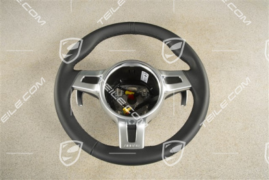 Steering wheel with shifting paddles (PDK) without display, Black