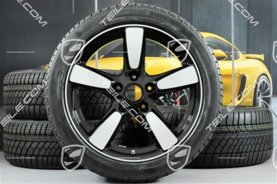 19" Koła zimowe komplet, Cayman S, 8J x 19 ET57 + 9,5J x 19 ET45, opony zimowe Continental WinterContact TS 830P 235/40 R19 + 265/40 R19, bez czujników RDK, SportClassic Exclusive Design