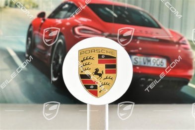 Center cap, concave, coloured crest, White