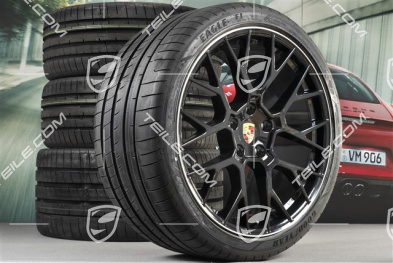 20"+21" koła letnie, komplet RS Spyder Design, felgi 8,5J x 20 ET53 + 11,5J x 21 ET67 + opony letnie 245/35 R20 + 305/30 R21, z czujnikami ciśnienia, czarny wysoki połysk