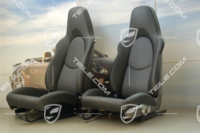 Sport seats, black leather, in mint condition, set (L+R)