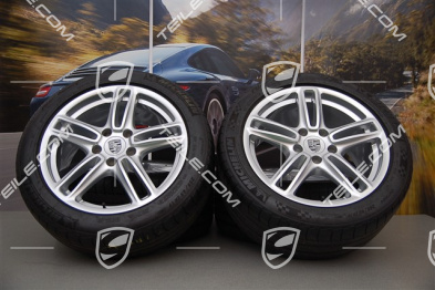 19-inch Panamera Turbo summer wheel set, front 9J x 19 ET60 + rear 10J x 19 ET61 + tyres 255/45 ZR19 + 285/40 ZR19