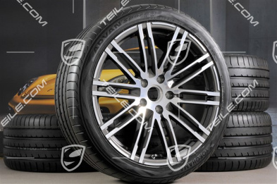 21-inch summer wheels set Turbo III, rims 10J x 21 ET50 + NEW Yokohama summer tyres 295/35 R21, with TPMS