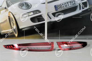 Rear light black-red, set (L+R)
