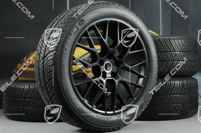 20" Koła zimowe komplet, RS SPYDER, felgi 9J x 20 ET26 + 10J x 20 ET19 + opony zimowe Michelin Latitude Alpin 2 265/45 R20 + 295/40 R20, czarny półmat, z czujnikami ciśnienia
