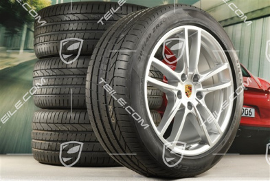 20" koła letnie Cayenne Sport, komplet, felgi 9J x 20 ET50 + 10,5J x 20 ET64 + opony letnie Pirelli 275/45 R20 + 305/40 R20, z czujnikami ciśnienia