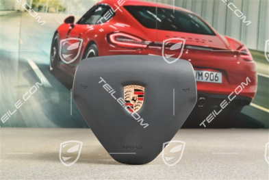 Airbag, 3-spoke, leather, sea blue