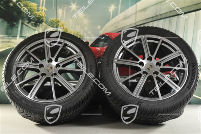 20" Panamera Turbo Koła zimowe, komplet, felgi 9,5J x 20 ET71 + 10,5J x 20 ET71 + opony zimowe Bridgestone 275/40 R20 + 315/35 R20, Adamantium