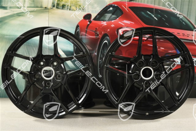 19-inch Carrera S II (Facelift) wheel set, 8J x 19 ET57 + 11J x 19 ET51, black