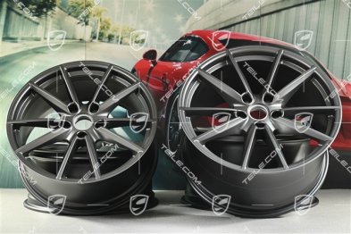 20+21" Felgensatz Carrera S, Felgen: vorne 8,5J x 20 ET53 + hinten 11,5J x 21 ET67, platinum-seidenmatt