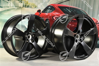 20" Felgensatz "Macan Sport", 9J x 20 ET26 + 10J x 20 ET19, in schwarz seidenmatt