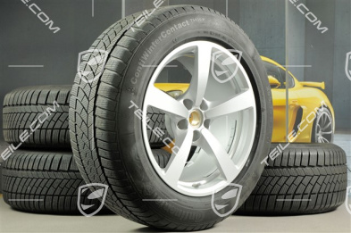 18" "Macan" Winterräder Satz, Felgen 8J x 18 ET21 + 9J x 18 ET21, Continental ContiWinterContact Winterreifen 235/60 ZR 18 + 255/55 ZR 18, mit RDK