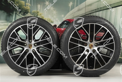 20" Turbo Aero Winterräder Satz, Felgen 9J x 20 ET54 + 11J x 20 ET60 + NEUE Goodyear Winterreifen 245/45 R20 + 285/40 R20