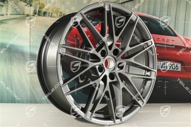 22" komplet felg Macan RS Spyder Design, 9J x 22 ET29 + 11J x 22 ET47, vesuvio grey