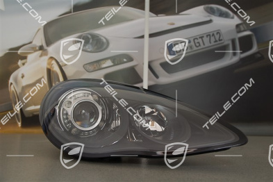 Xenon headlight set, bi-xenon, Turbo, black, L+R