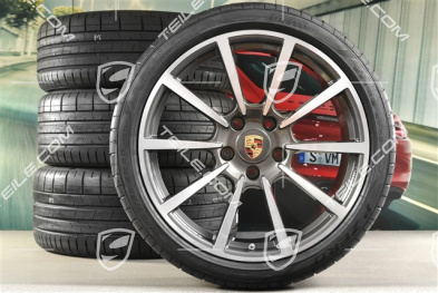 20" Sommerräder Satz, Carrera Classic, Felgen 8J x 20 ET57 + 9,5J x 20 ET45 + NEUE Pirelli PZero Sommerreifen 235/35 ZR20 + 265/35ZR20, ohne RDK-Sensoren
