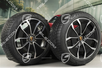 20" koła zimowe Turbo Aero Design, komplet, felgi 9J x 20 ET54 + 11J x 20 ET60, opony zimowe Pirelli 245/45 R20 + 285/40 R20