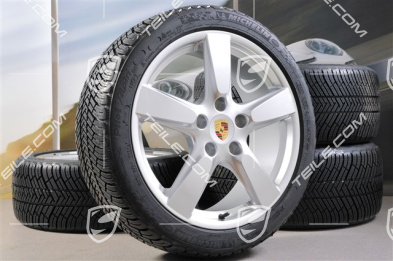 19" winter wheel set Cayman S, 8J x 19 ET57 + 9,5J x 19 ET45, tyres Michelin Pilot Alpin 4 235/40 R19 + 265/40 R19, without TPMS.