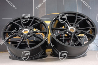 20" Komplet felg Carrera S IV, 8J x 20 ET57 + 10J x 20 ET45, czarny połysk