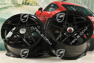 19-inch Carrera S II (Facelift) wheel set, 8J x 19 ET57 + 11J x 19 ET51, black